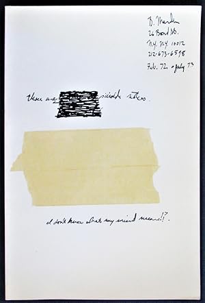 Brice Marden: Suicide Notes