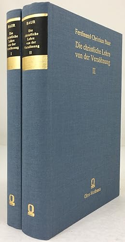 Bild des Verkufers fr Die christliche Lehre von der Vershnung und ihrer geschichtlichen Entwicklung von der ltesten Zeit bis auf die neueste. (In 2 Bnden, komplett) (= Nachdruck der Ausgabe Tbingen 1834). Band I: Erste Periode: Von der ltesten Zeit bis zur Reformation. / Band II: Zweite Periode: Von der Reformation bis zur Kant'schen Philosophie. Dritte Periode: Von der Kant'schen Philosophie bis auf die neueste Zeit. zum Verkauf von Antiquariat Heiner Henke