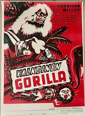 THE WHITE GORILLA - A Vintage 1940's Movie Poster