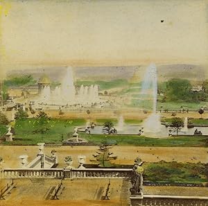 United Kingdom London Crystal Palace Fountains colored Stereoview photo 1860 #2