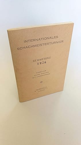 Internationales Schachmeisterturnier Semmering 1926.