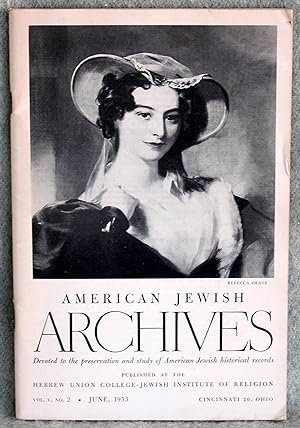 Immagine del venditore per American Jewish Archives Vol. 5 No. 2 June 1953 venduto da Argyl Houser, Bookseller