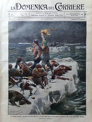 La Domenica del Corriere 12 Aprile 1914 Livorno Valanghe in Val d'Aosta Taranto