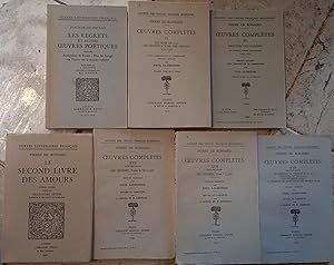 Bild des Verkufers fr Lot littrature - 7 volumes (Ronsard/Du Bellay) zum Verkauf von Les Kiosques