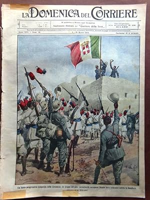 La Domenica del Corriere 8 Marzo 1914 Eritrea Albania Lione Scontro di Rispescia