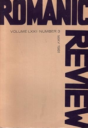 Romanic Review - Volume LXXI - Number 3 - May 1981;