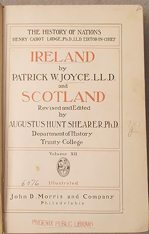 Bild des Verkufers fr Ireland and Scotland: the History of Nations, Volume XII zum Verkauf von Braintree Book Rack