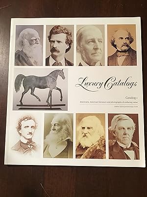 LUXURY CATALOGS CATALOG 1 AMERICANA, AMERICAN LITERATURE AN DPHOTOGRAPHS OF ENDURING VALUE