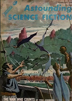 Bild des Verkufers fr Astounding Science Fiction February 1958. The Man Who Counts by Poul Anderson. Collectible Pulp Magazine. zum Verkauf von Once Read Books