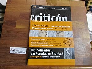 Bild des Verkufers fr Criticon. Konservative Zeitschrift 170 Sommer 2001 zum Verkauf von Antiquariat im Kaiserviertel | Wimbauer Buchversand