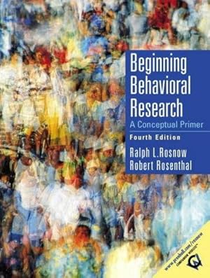 Bild des Verkufers fr Beginning Behavioral Research: A Conceptual Primer: International Edition zum Verkauf von WeBuyBooks