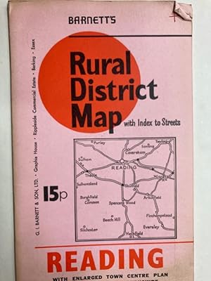 Barnett's Reading. Rural District Map with Index to Streets. Enlarged Town Centre Plan and Road M...
