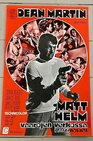 Seller image for Dean Martin as Matt Helm in THE AMBUSHERS - An Original Vintage Movie Poster for sale by Northern Lights Rare Books and Prints