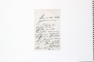 Bild des Verkufers fr An Original Handwritten Letter Signed by Anthony Ashley Cooper 7th Earl of Shaftesbury to Levi Leone zum Verkauf von Lasting Words Ltd