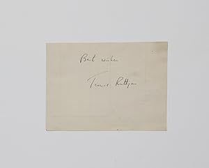 Seller image for A Handwritten and Signed paper by Dramatist Sir Terence Rattigan. for sale by Lasting Words Ltd