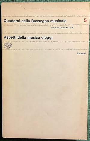 Quaderni della rassegna musicale Aspetti della musica d'oggi