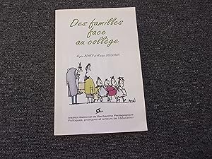 Seller image for DES FAMILLES FACE AU COLLEGE for sale by occasion de lire