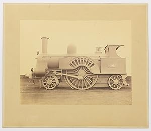 A pair of large-format albumen paper photographs of London and North Western Railway locomotives ...