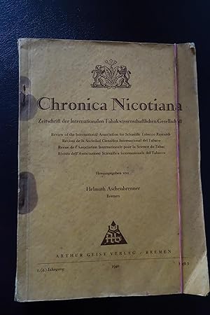 Chronica Nicotiana. Zeitschrift d. Internationalen Tabakwissenschaftlichen Gesellschaft.