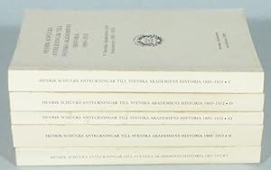Seller image for Henrik Schcks anteckningar till Svenska akademiens historia 1883-1912. Utgivna av Bo Svensn. I-V. for sale by Patrik Andersson, Antikvariat.