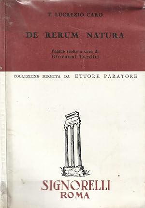 Bild des Verkufers fr De Rerum Natura zum Verkauf von Biblioteca di Babele