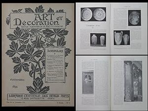 ART ET DECORATION -NOVEMBRE 1899- RESTAURANT MAXIM'S PARIS, JEF LAMBEAUX, SEVRES