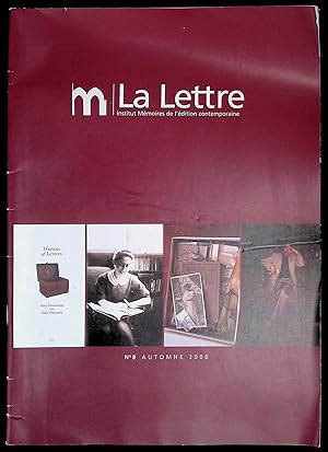 Immagine del venditore per Institut Mmoires de l'dition contemporaine La Lettre n8 automne 2008 venduto da LibrairieLaLettre2