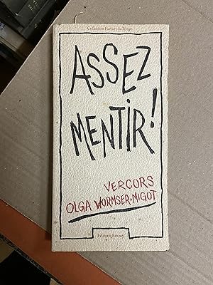 Imagen del vendedor de Assez mentir a la venta por Breizh56