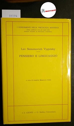 Seller image for Vygotsky Lev Semenovich, Pensiero e linguaggio, Giunti, 1966 - I for sale by Amarcord libri
