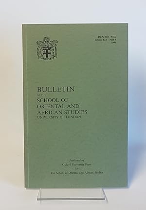 Seller image for Bulletin of the School of Oriental and African Studies, University of London - Volume LIX, Part 3 for sale by CURIO