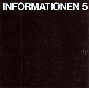 Informationen 5. Kunstverein Bremerhaven. Redaktion: Manfred Ernst, Jürgen Wesseler.