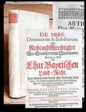 De jure dominorum & subditorum. Von Recht und Gerechtigkeit der Grundherrn und Unterthanen. Uber ...