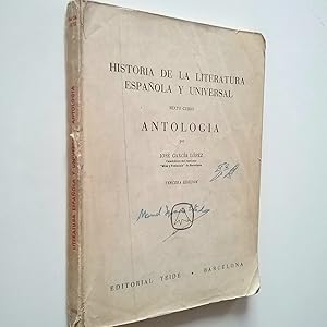 Seller image for Historia de la literatura espaola y universal. Antologa. Sexto Curso for sale by MAUTALOS LIBRERA