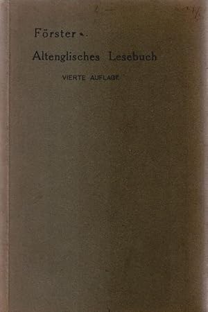 Bild des Verkufers fr Altenglisches Lesebuch fr Anfnger. Germanische Bibliothek / Abteilung 1 / Elementar- und Handbcher / Reihe 3 / Lesebcher ; Bd. 4 zum Verkauf von Schrmann und Kiewning GbR