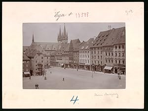 Fotografie Brück, Sohn Meissen, Ansicht Eger, Unterer Marktplatz, Apotheke, Geschäfte Schrödl, Dr...