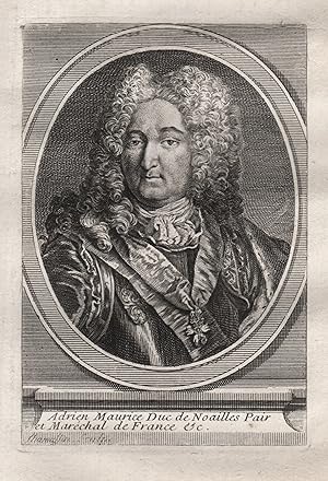 Bild des Verk�ufers f�r "Adrien Maurice Duc de Noailles" - Adrien Maurice de Noailles (1678-1766) marechal Herzog Duc Noailles Marschall Marechal Portrait zum Verkauf von Antiquariat Steffen V�lkel GmbH