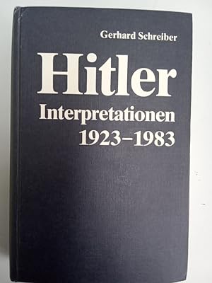 Bild des Verkufers fr Hitler Intepretationen 1923-1983 zum Verkauf von Allguer Online Antiquariat