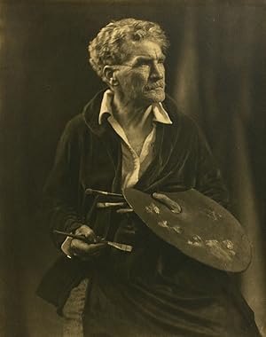 A vintage portrait photograph of the Australian artist John Shirlow (1869-1936), circa 1930