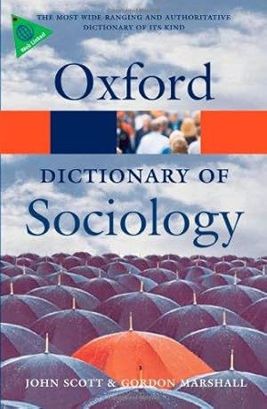 Imagen del vendedor de A Dictionary of Sociology (Oxford Paperback Reference) a la venta por WeBuyBooks