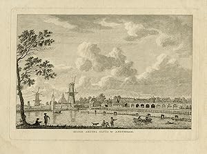 Antique Print-View of Amstel sluice in Amsterdam-Windmill-Bulthuis-Bendorp-1786