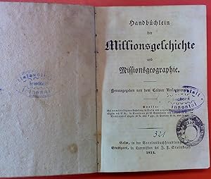 Bild des Verkufers fr Handbchlein der Missionsgeschichte und Missionsgeographie zum Verkauf von biblion2