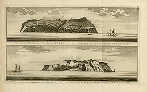 Antique Print-Topography-View of Alejandro Selkirk Island-Chile-Schley-1765