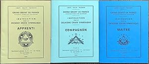 Instructions pour les premier, second et troisième grades symboliques. Apprenti, Compagnon et Maî...