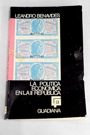 Bild des Verkufers fr Poltica econmica en la II Repblica espaola zum Verkauf von Alcan Libros
