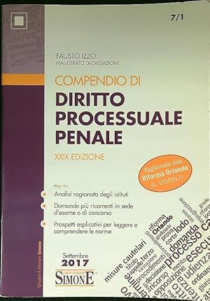 Imagen del vendedor de Compendio di diritto processuale penale a la venta por Librodifaccia