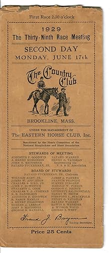 [Steeplechase and Hunt Race Program, June 17, 1929]