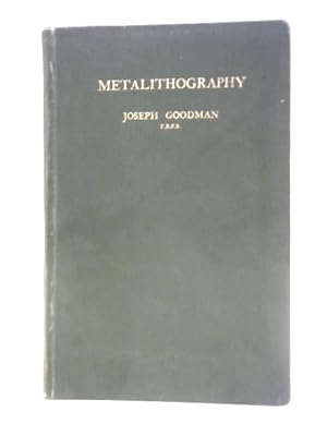 Seller image for Metalithography for sale by World of Rare Books