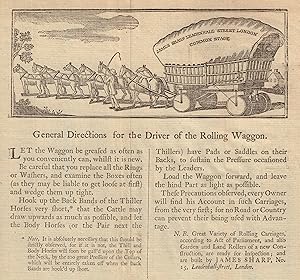 General Directions for the Driver of the Rolling Waggon