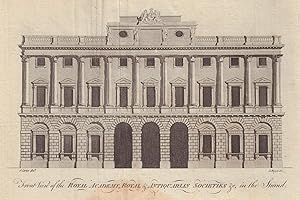 Front View of the Royal Academy, Royal & Antiquarian Societies &c., in the Strand
