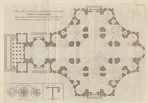 Plan of the Structure first intended to be erected for St Paul's Church London taken in 1773 from...
